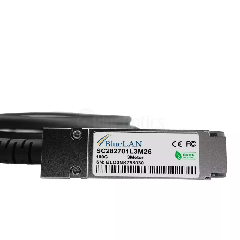 Võrgukaabel BlueOptics CBL-NTWK-0988-Q28M2-BL QSFP28 4xSFP28 2m Must