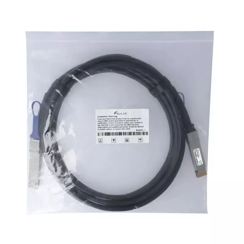 DAC-kaabel BlueOptics DAC-Q56DD-400G-2M-BL 2m QSFP-DD issane/issane