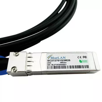 BlueOptics 25G-DACP-SFPZ5M-BL InfiniBand fiiberoptiline kaabel 5 m SFP28 SFP28 DAC Must