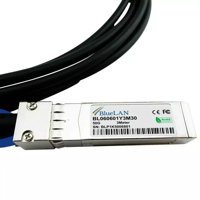 InfiniBand/kiudoptiline kaabel BlueOptics SFP-50G-CU2M-BL 2m SFP56 Isane/Isane