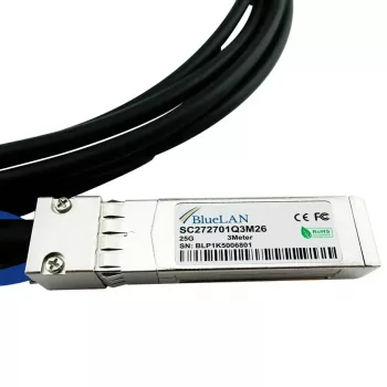 DAC kaabel BlueOptics SFP-25G-CU3M-BL SFP28 25G 3m Must