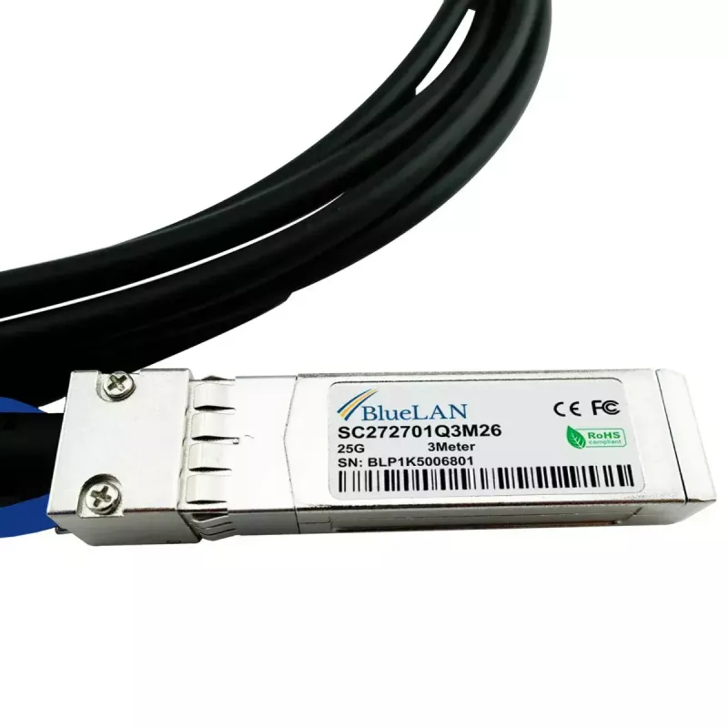 DAC-kaabel BlueOptics SFP-25G-CU1M-BL SFP28 25G 1m Must