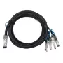 DAC-kaabel BlueOptics MCP7F00-A002R-BL 2m QSFP28 to 4x SFP28