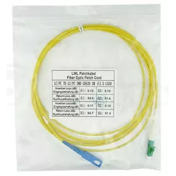 Fiiberoptiline kaabel BlueOptics SFP2122BU5MX LC SC OS2 5 m Kollane