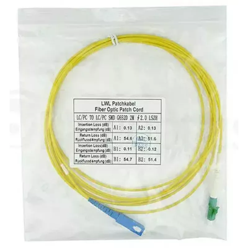Fiiberoptiline kaabel BlueOptics SFP2122BU5MX LC SC OS2 5 m Kollane