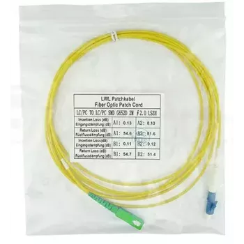 BlueOptics SFP2122BU2MS InfiniBand fiiberoptiline kaabel 2 m LC SC kollane