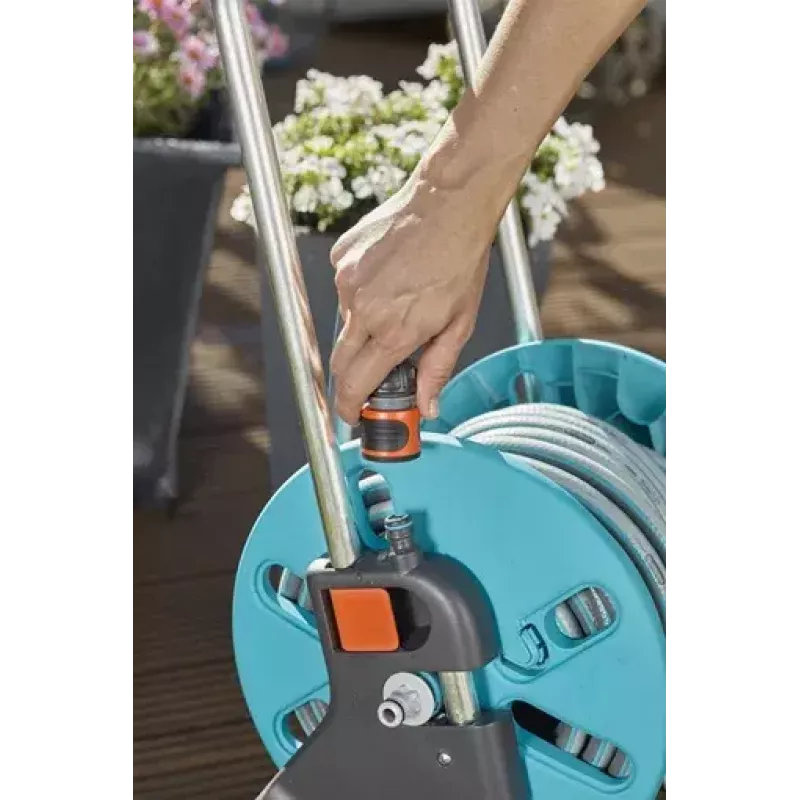 Gardena CleverRoll S voolikurulli komplekt 20 m, türkiissinine/hall (18502-20)