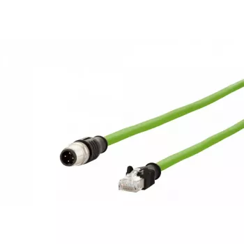 Võrgukaabel METZ CONNECT 142M4D15100 RJ-45 M12 Cat5e 10 m Roheline