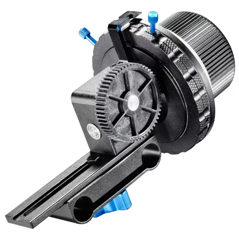 Walimex Follow Focus F3 Must Sinine Valge Alumiinium Plast 460g