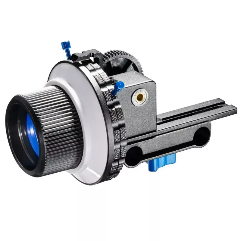 Walimex Follow Focus F3 Must Sinine Valge Alumiinium Plast 460g