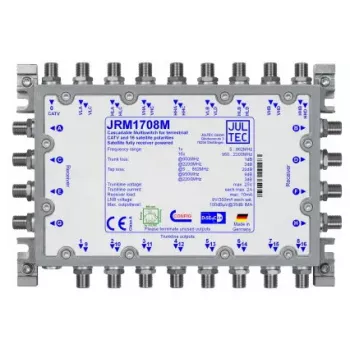 Satelliidijaotur JULTEC JRM1708M — 17 sisendit, 8 väljundit, 35 dB lahutus, 9 V