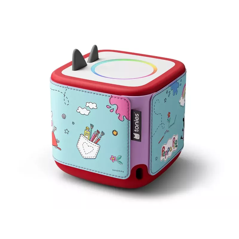 Ümbriskott tonies MP3/MP4-mängijatele, Boxine, mudel 11001269, mitmevärviline silikoon ja vegan nahk, 475×100×1 mm
