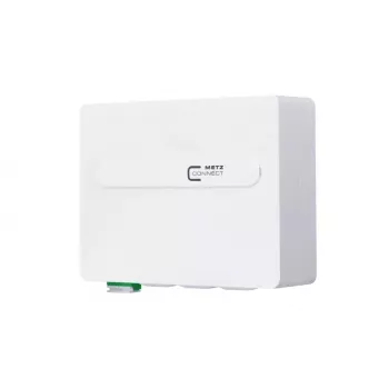 Võrgujaotuskarp MetzConnect 1501107G01HC, valge, ABS/PC-korpus, 100×35×85 mm