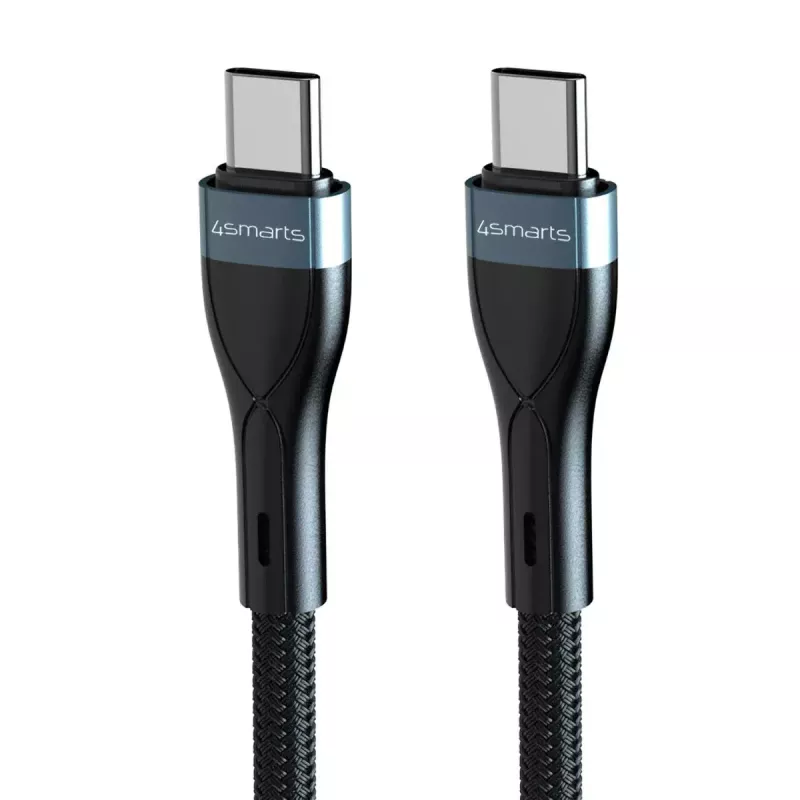 USB-C kuni USB-C kaabel 1 m, 4smarts 540429, must, 0,48 Gbit/s