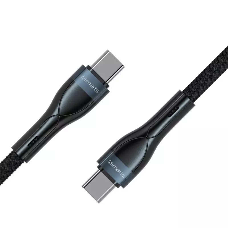 USB-C kuni USB-C kaabel 1 m, 4smarts 540429, must, 0,48 Gbit/s