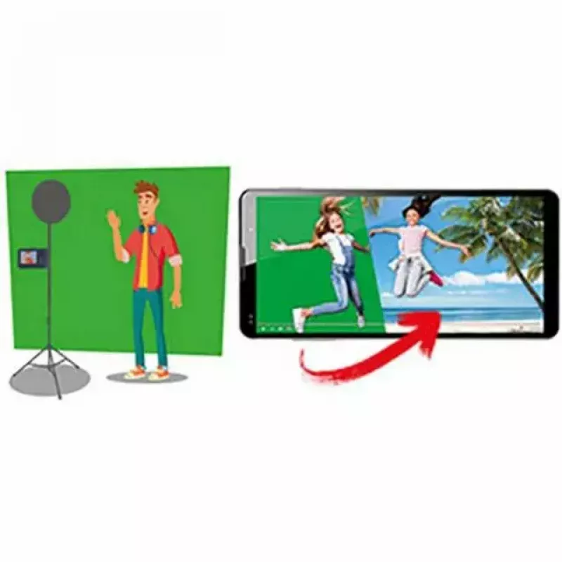 Roheline ekraan EASYPIX MyStudio 62020 kaasaskantav kerge – kokkupandav taust foto ja video jaoks