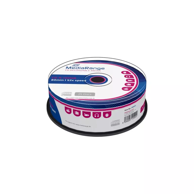 CD-R MediaRange MR201 700 MB 52x 25 tk