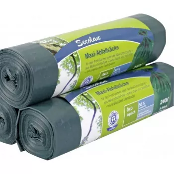 Prügikotid Secolan 1x5 Maxi 240L roheline/must suurtele jäätmemahutitele