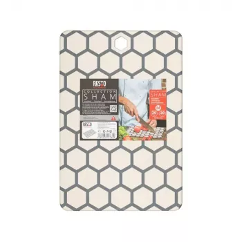 Resto Kitchenware 95402 ristkülikukujuline plastist lõikelaud hall valge