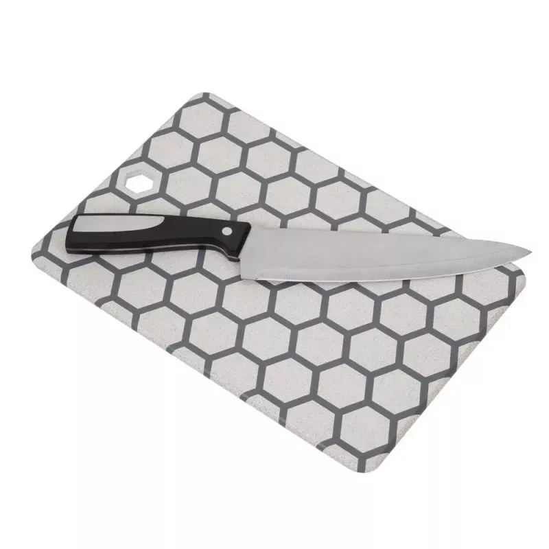 Resto Kitchenware 95402 ristkülikukujuline plastist lõikelaud hall valge