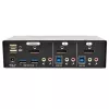 2-pordiline DisplayPort KVM-lüliti heli ja USB 3.0 jaoturiga EATON B004-DPUA2-K — DisplayPort, USB klaviatuur/hiir, 2560×1600, 1,2 m kaablid