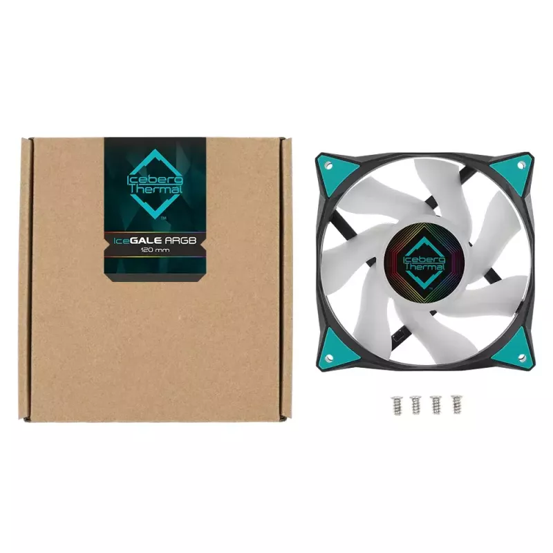 Ventilaator Iceberg Thermal IceGALE ARGB 12 cm Must