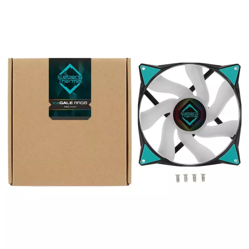 Ventilaator Iceberg Thermal IceGALE ARGB 14 cm Must