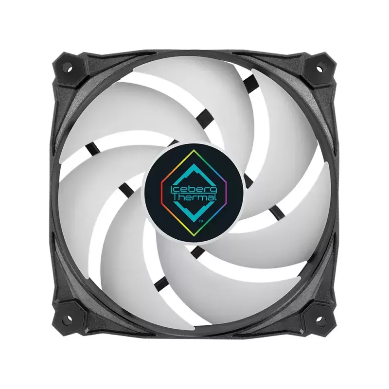 Ventilaator Iceberg Thermal IceGALE Lightning ARGB 12 cm Must 3 tk
