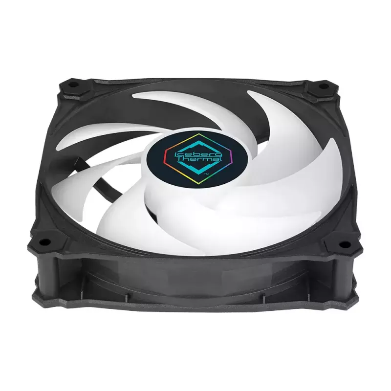 Ventilaator Iceberg Thermal IceGALE Lightning ARGB 12 cm Must 3 tk