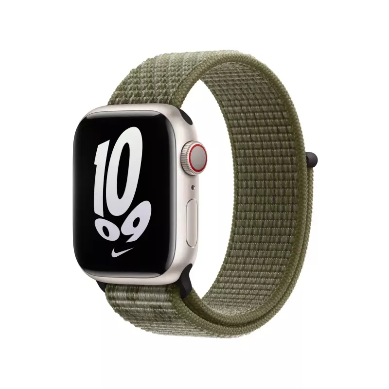 Rihm Apple Smartwatch'ile MPHX3ZM/A — Nailon, valge ja roheline, randmele 130–190 mm