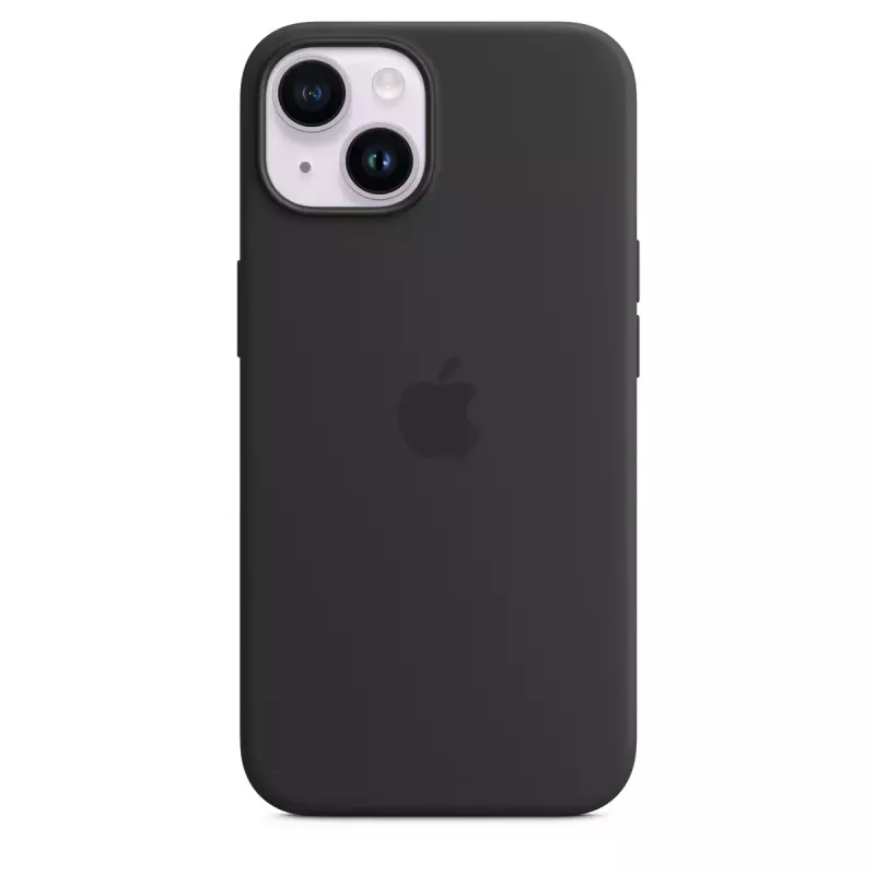 Silikoonümbris MagSafe’iga iPhone 14-le, Apple — mikrokiud/silikoon, 6,1 inch (Midnight)