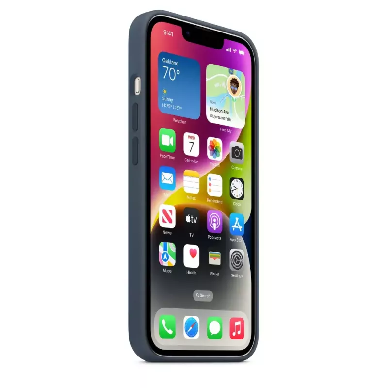 Silikoonist ümbris Apple iPhone 14 MagSafe Storm Blue