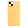 Silikoonümbris Apple iPhone 14 Plus MagSafe Sunglow kollane