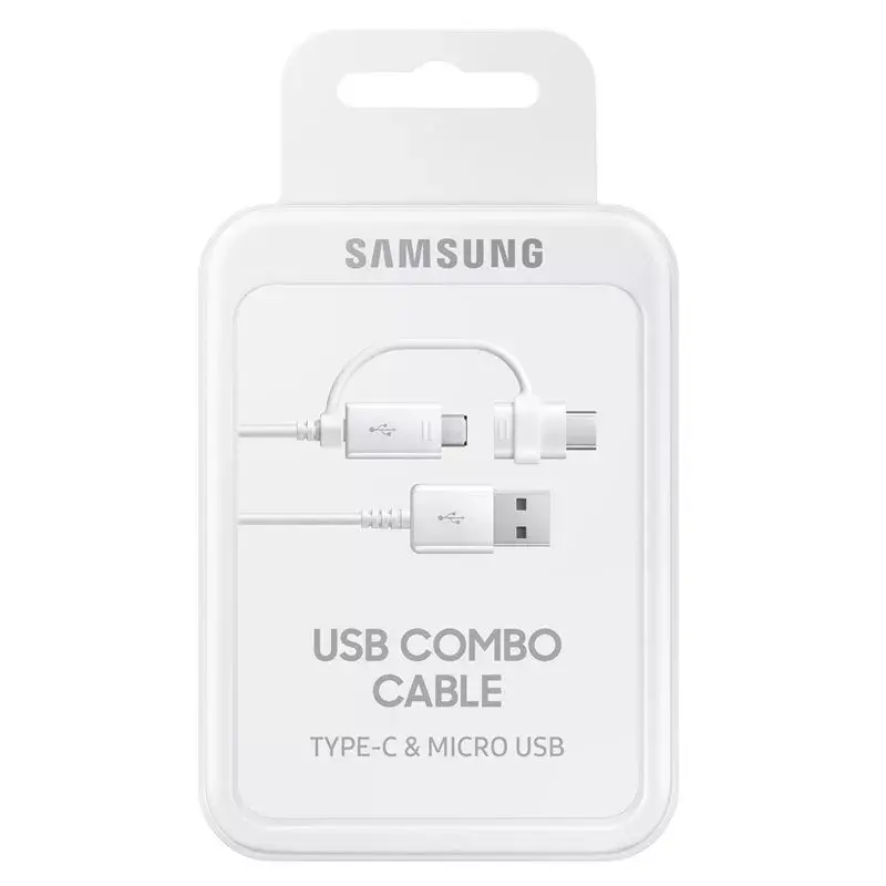 USB-kaabel Samsung EP-DG930 1.5m USB A USB C/Micro-USB B Valge