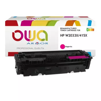 Toner OWA Armor ühilduv HP W2033X 415X 6000st 1000 lehte punane/magenta
