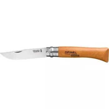 Taskunuga Opinel No. 10 süsinikterasest tera, puidust käepide