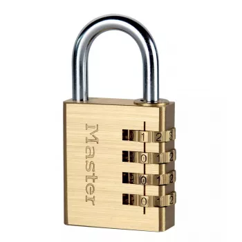 Kombinatsioonlukk MASTER LOCK 40mm messingviimistlus iselaohoone
