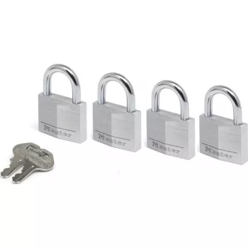 Tabalukk MASTERLOCK 9140EURQNOP 40 mm — komplekt 4 messingkorpusega kombinatsioontabalukku