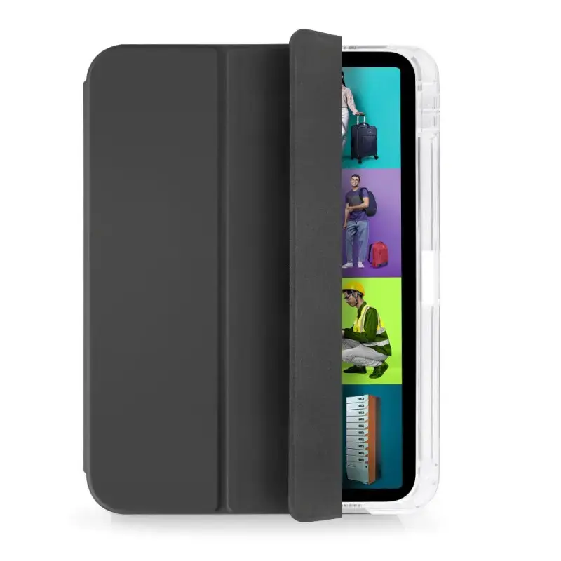 Tahvelarvuti raamatuümbrise Port Designs 201350 iPad 10,9 tolli (27,7 cm) jaoks, PET, 3 püstitusrežiimi, must/läbipaistev