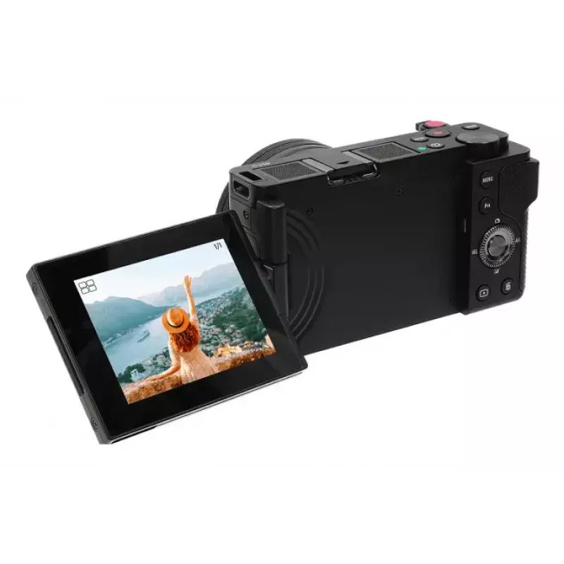 Kompaktkaamera AgfaPhoto Realishot C110 — 24 MP, 1/3,06-tolline CMOS, 3x optiline suum, 4K, Wi‑Fi, 2,8-tolline puuteekraan, must