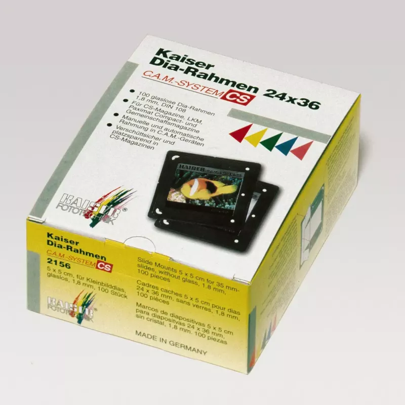 Slaidiraamid Kaiser Fototechnik C.A.M./CS 5x5 cm Must