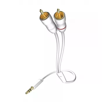 Helikaabel Inakustik 00310005 5m 3,5mm 2 x RCA Valge