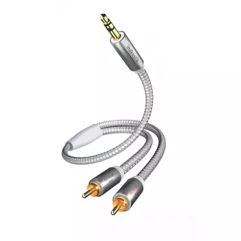 Audio kaabel Inakustik 00410005 5m 3.5mm 2 x RCA valge