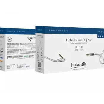 Audio kaabel Inakustik 004104015 1.5m 3.5mm Hõbedane Valge