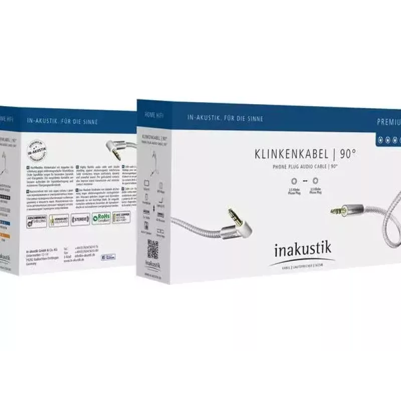 Audio kaabel Inakustik 004104015 1.5m 3.5mm Hõbedane Valge