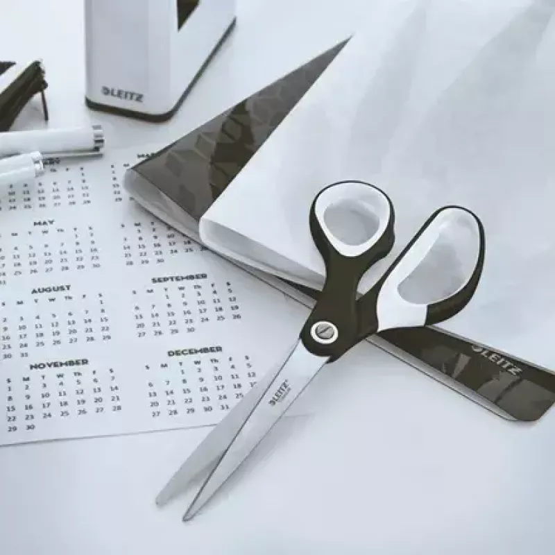 Käärid Leitz WOW sirge Cut must valge