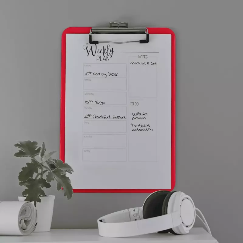 Clipboard Leitz WOW A4 Metal Red 80 sheets