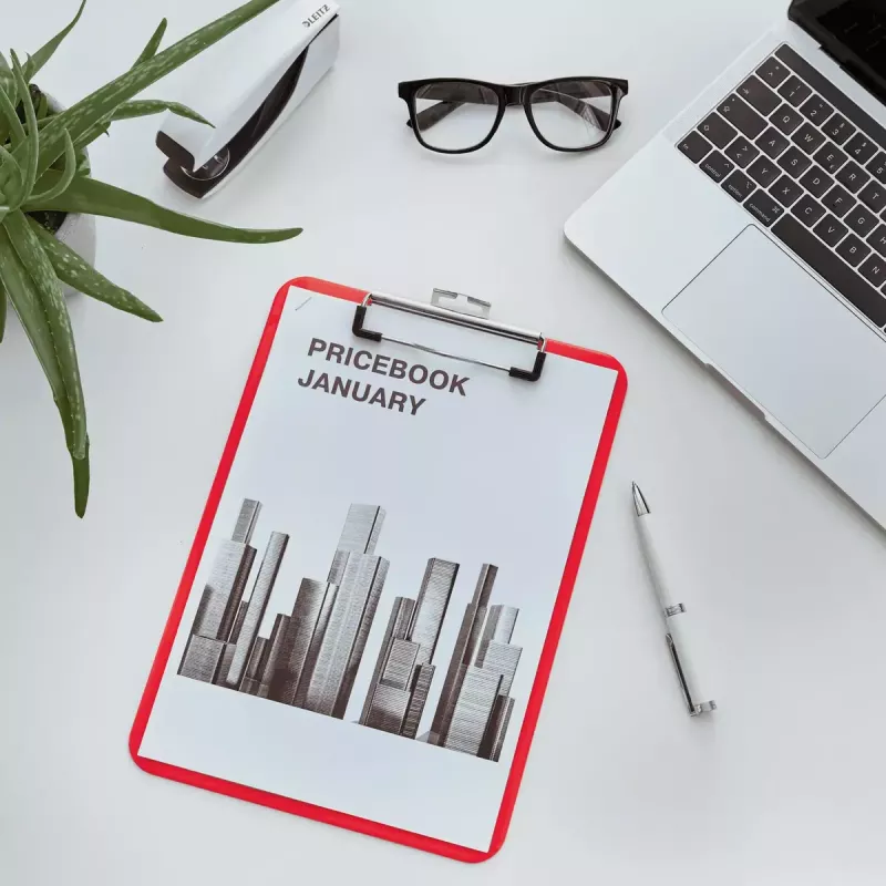 Clipboard Leitz WOW A4 Metal Red 80 sheets