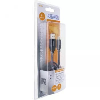 USB-kaabel Schwaiger CK 3141 USB 3.2 Gen 1 1m USB A USB C Must