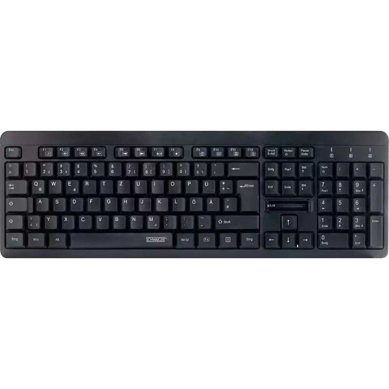 Juhtmevaba klaviatuur Schwaiger WKB1000 013 QWERTZ Saksa Must